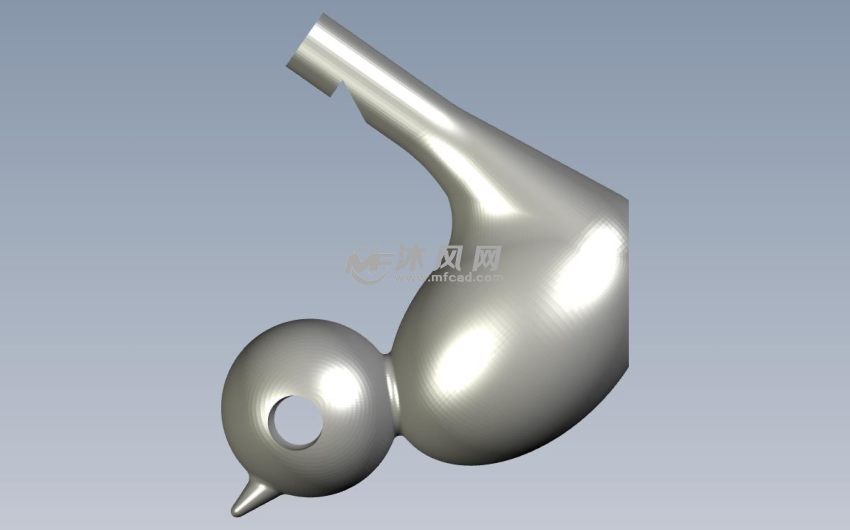 鸟哨模型侧视图