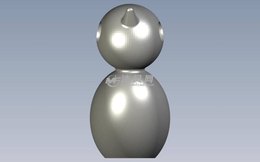 鸟哨模型正视图