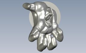 迪达拉的手前视图