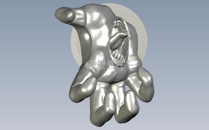 迪达拉的手前视图