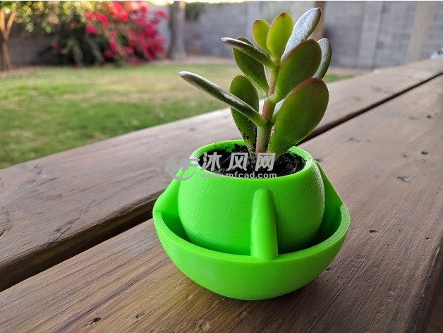 球形花盆模型实体图