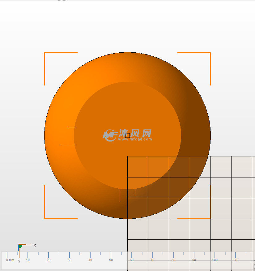 球形花盆底视图