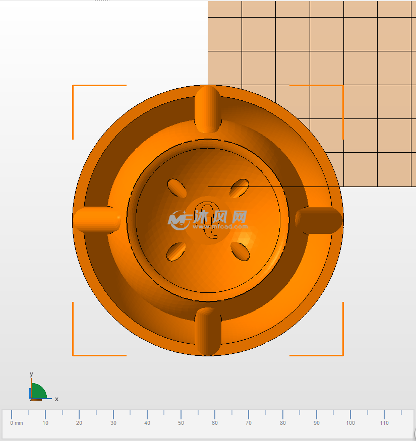 球形花盆顶视图