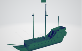 中世纪战船模型