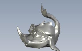 可爱的手机支架轴测图