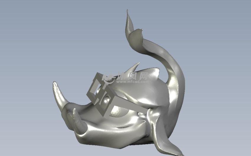 可爱的手机支架轴测图