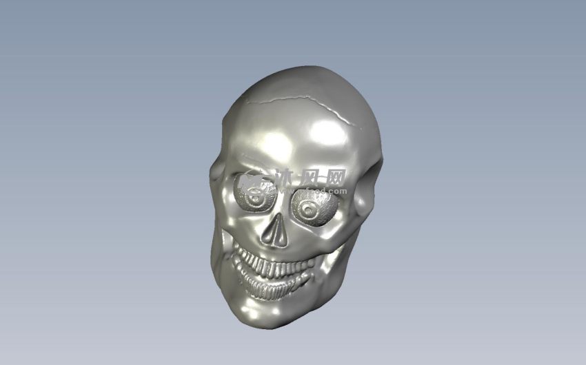 骷髅头灯轴测图