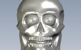 骷髅头灯正视图