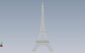 埃菲尔铁塔侧视图