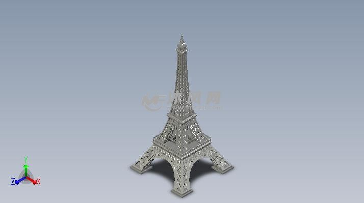 埃菲尔铁塔轴测图