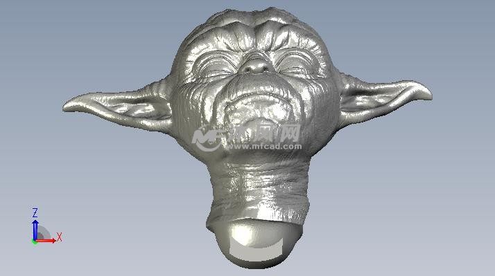 尤达大师头像正视图