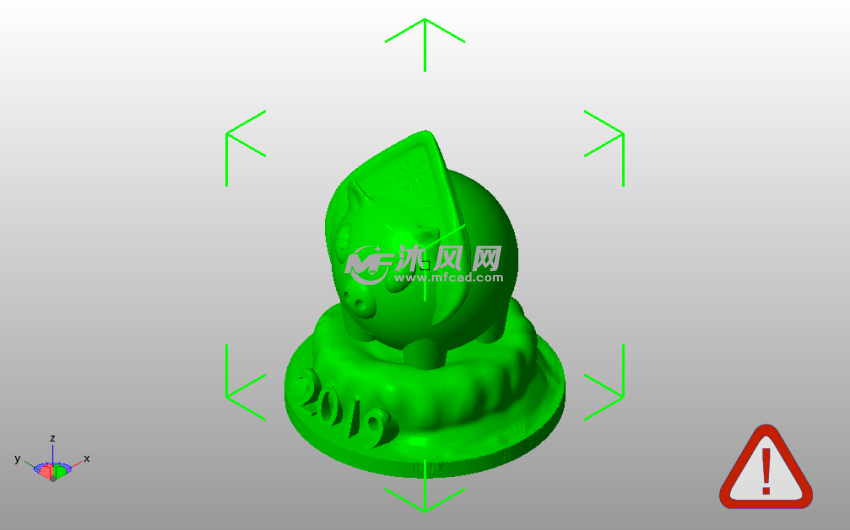 2019年小猪斜视图