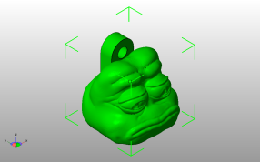 悲伤青蛙钥匙链斜视图