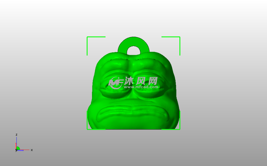 悲伤青蛙钥匙链主视图