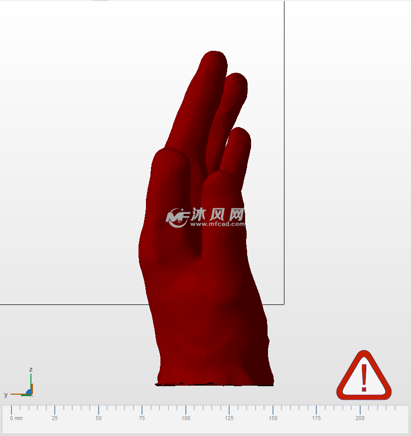 手的假肢模型左视图
