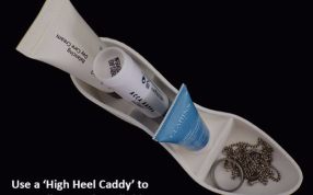 高跟鞋化妆品盒俯视图