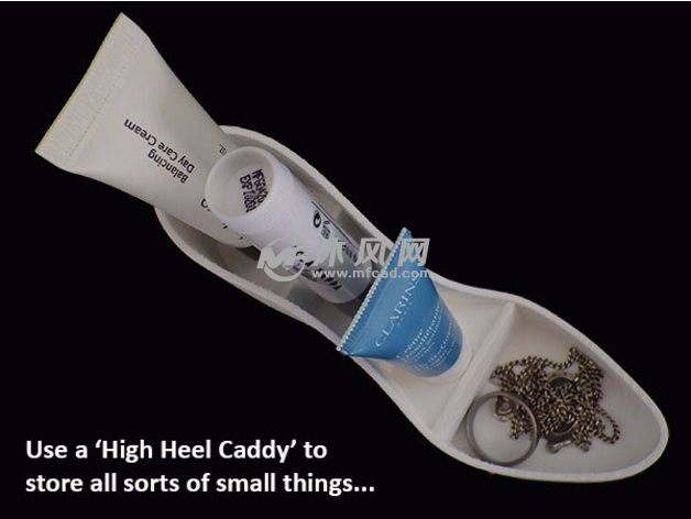 高跟鞋化妆品盒俯视图