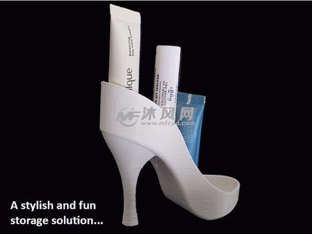 高跟鞋化妆品盒侧视图