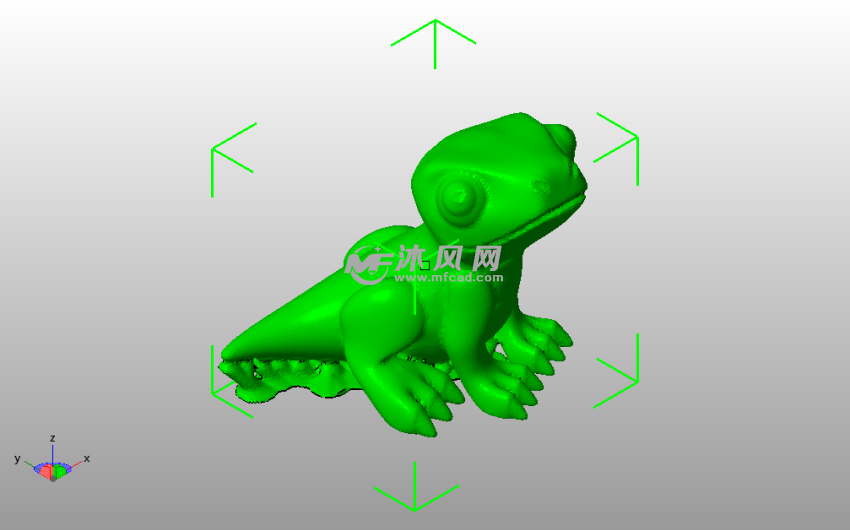 爬行宠物模型斜视图