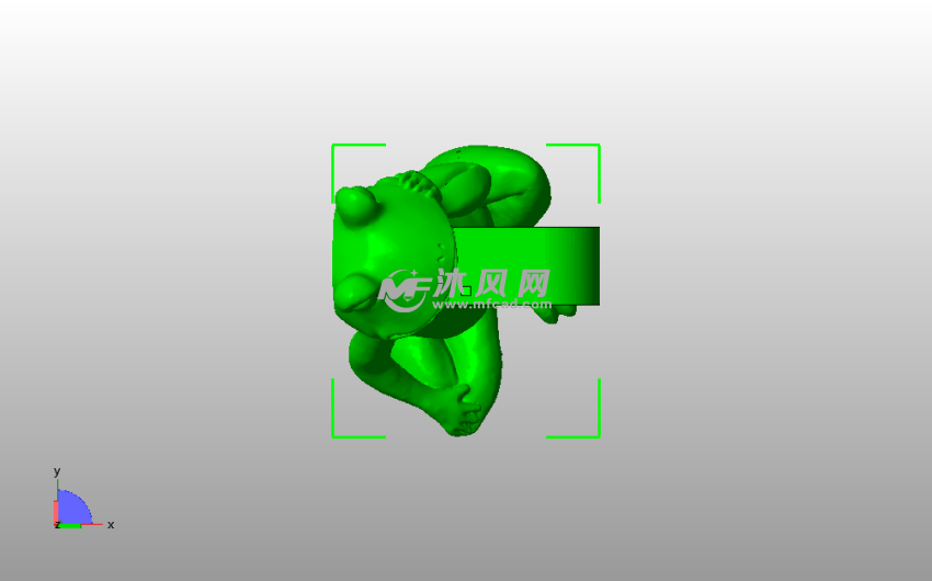  青蛙厕所卷纸架俯视图