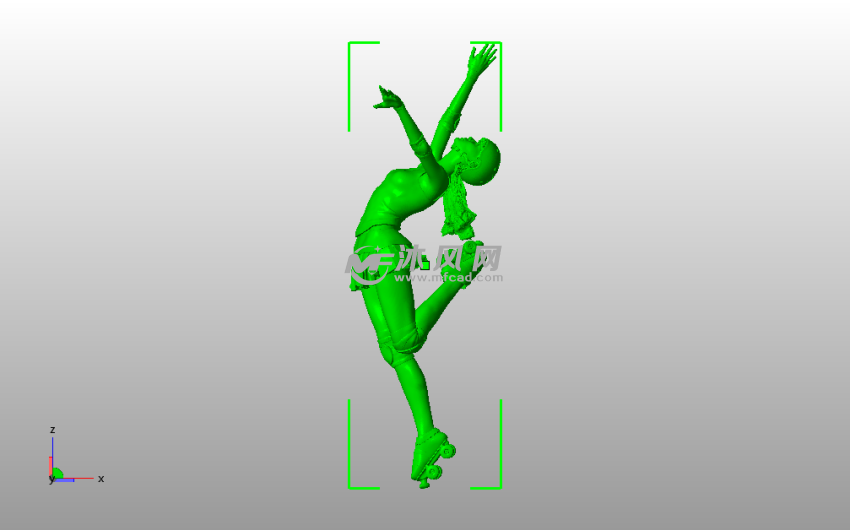  胜利之舞模型侧视图