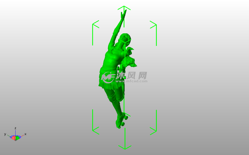  胜利之舞模型斜视图