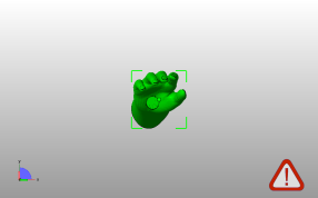 手掌装饰花瓶俯视图