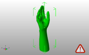 手掌装饰花瓶斜视图