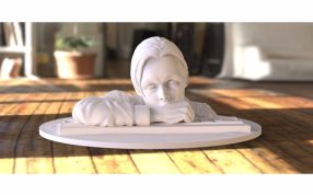 思考的女孩实物图