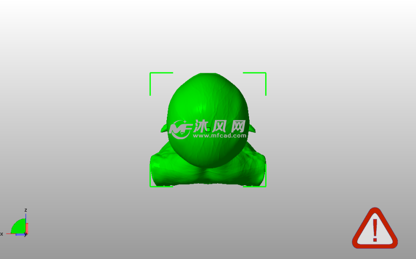 外星人半身像俯视图