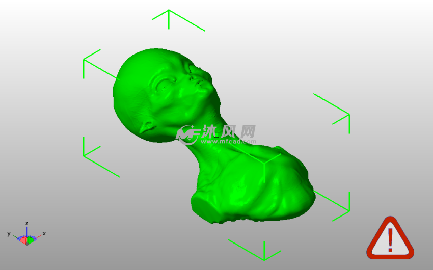 外星人半身像斜视图