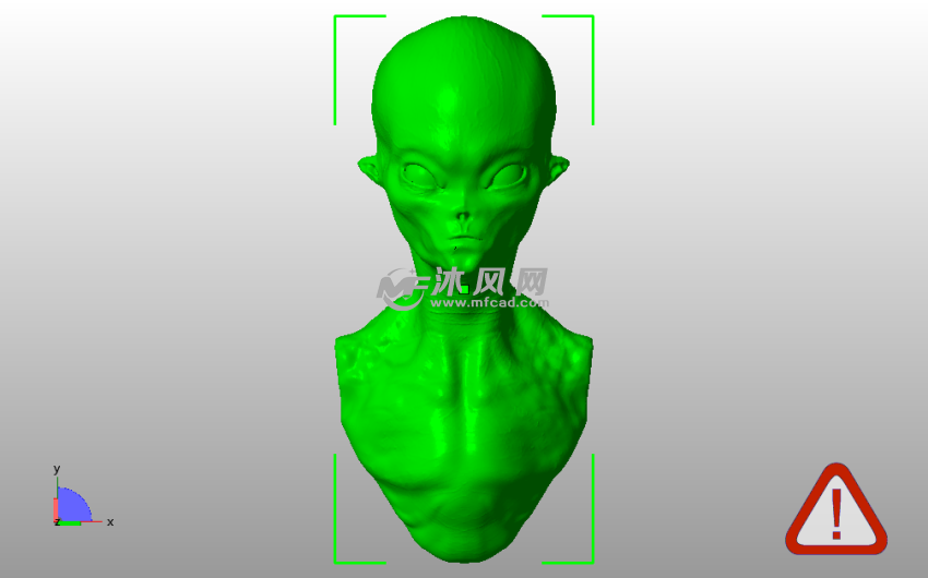外星人半身像主视图