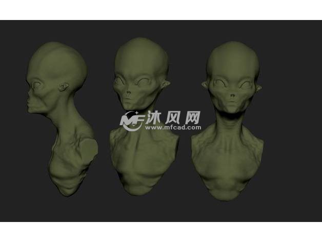 外星人半身像效果图