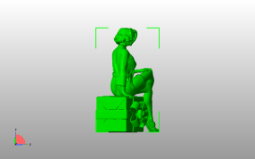 新年快乐女士侧视图