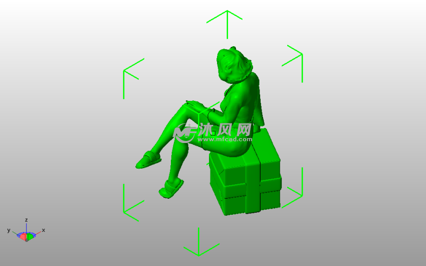 新年快乐女士斜视图