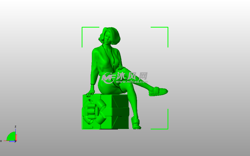 新年快乐女士主视图