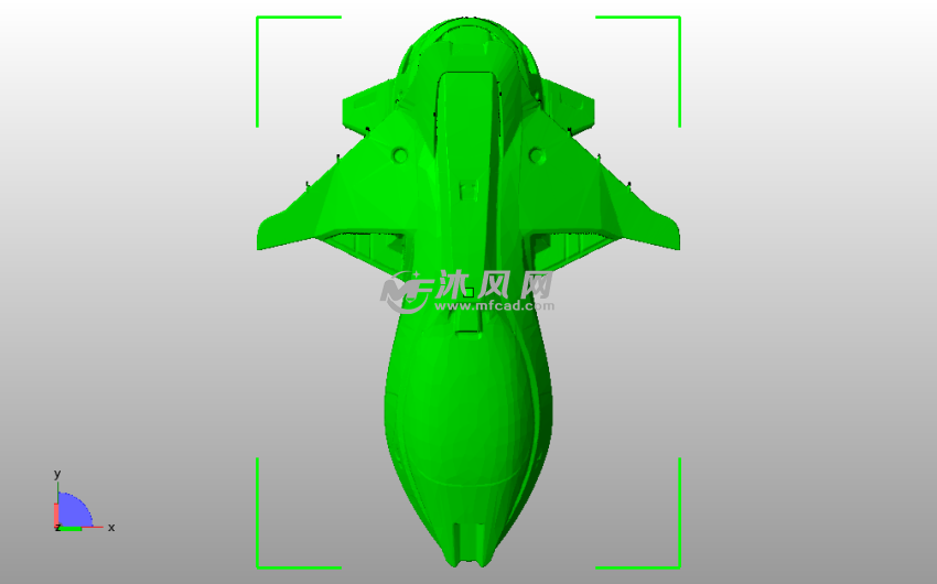 星际战机模型俯视图