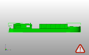 长货船模型侧视图