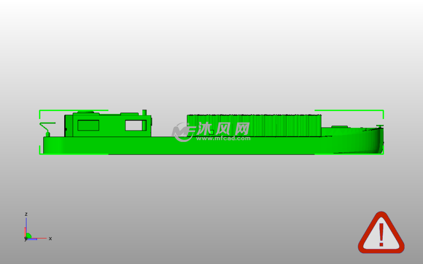 长货船模型侧视图