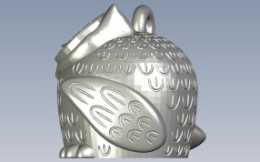 猫头鹰钥匙链侧视图