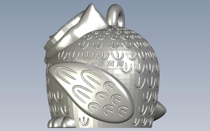 猫头鹰钥匙链侧视图