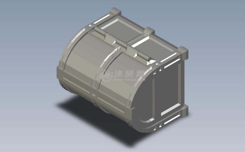 海盗宝箱轴测图