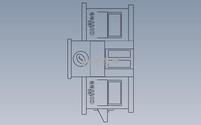 阳光咖啡馆侧视图