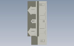 平民房子侧视图