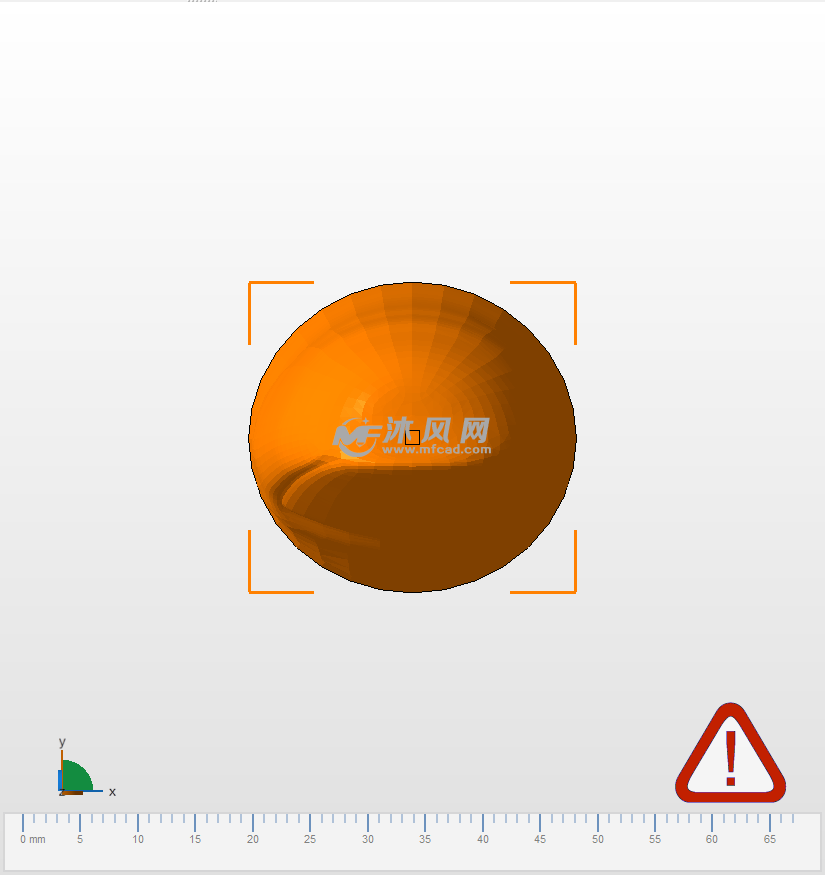 拇指的模型顶视图