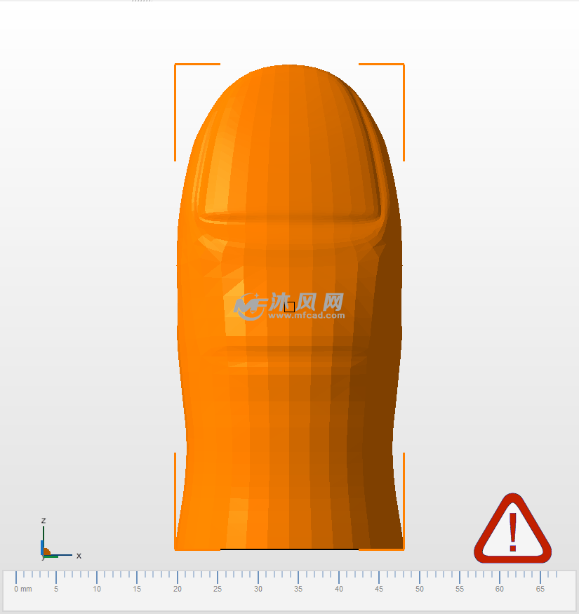 拇指的模型前视图