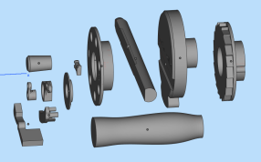 钓鱼竿零件模型