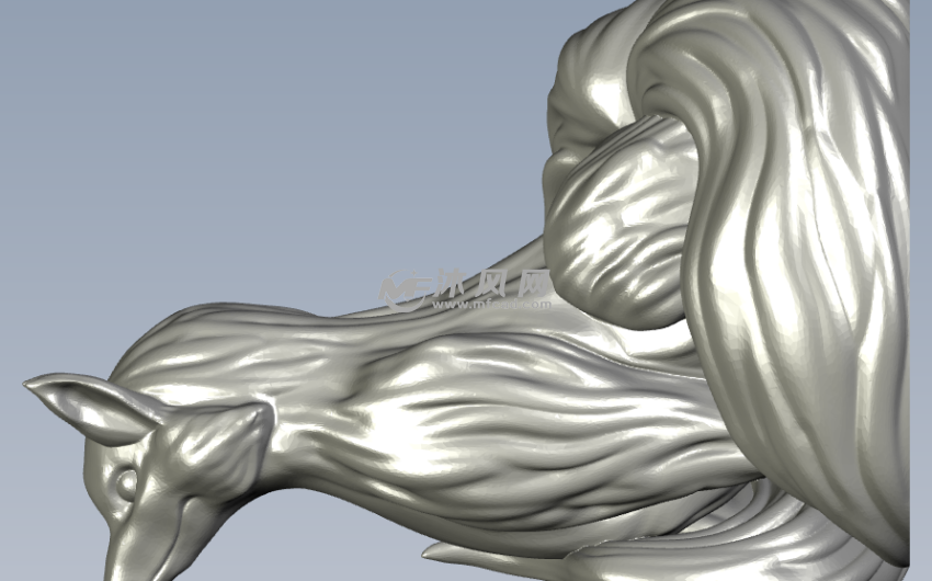 高精度小狐狸侧视图