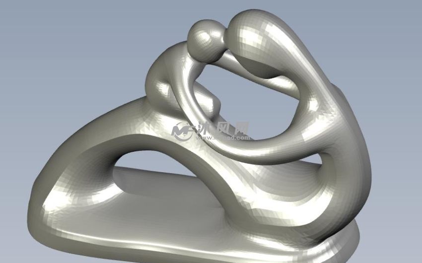 母亲和孩子轴测图