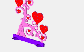 心脏珠宝树持有人成品图